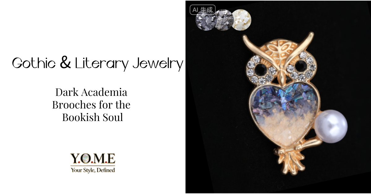 Gothic & Literary Jewelry: Dark Academia Brooches for the Bookish Soul