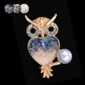 mother of pearl,nacre shell brooch＆owl brooch on black
