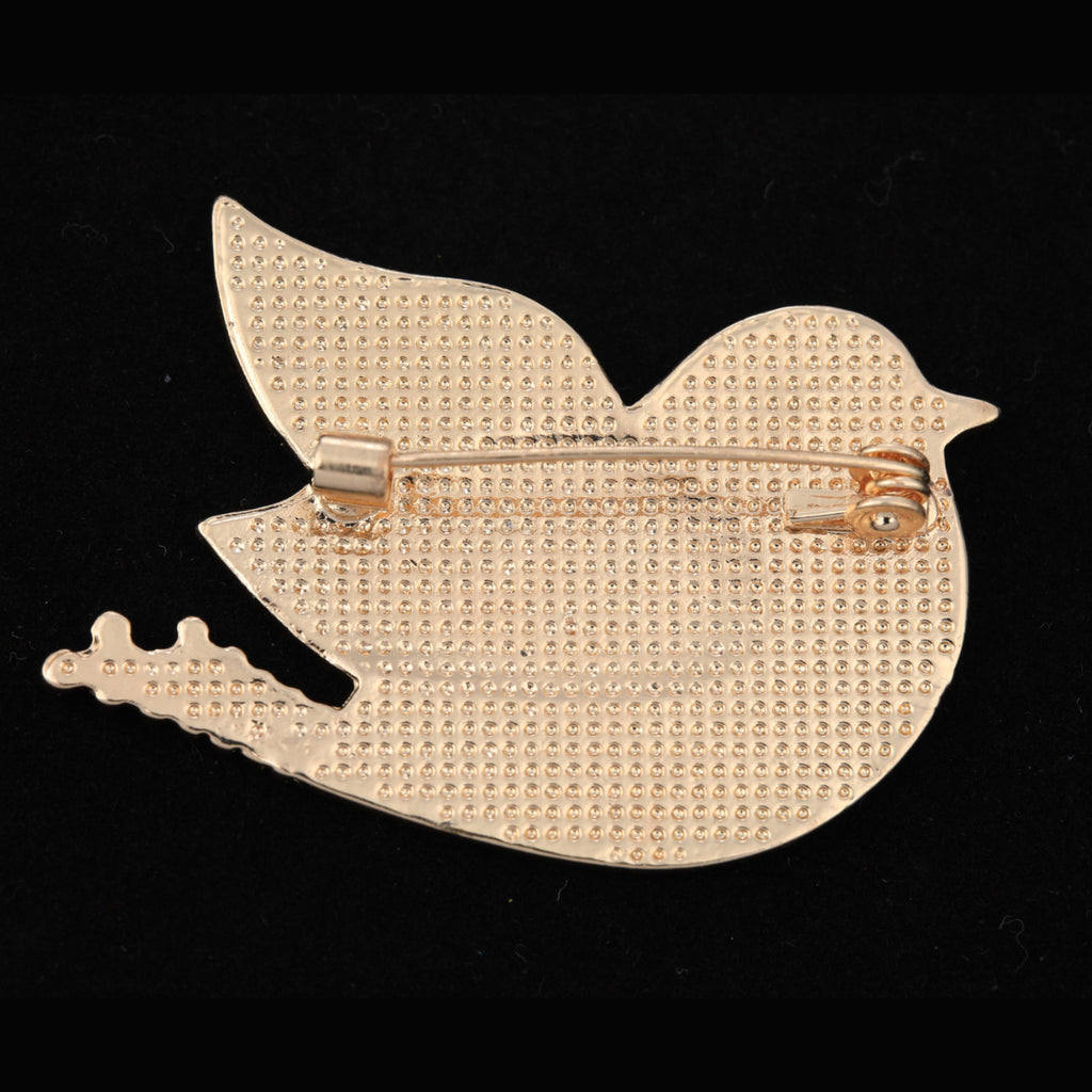 Back of mother of pearl,nacre shell brooch＆bird brooch on black with secure pin