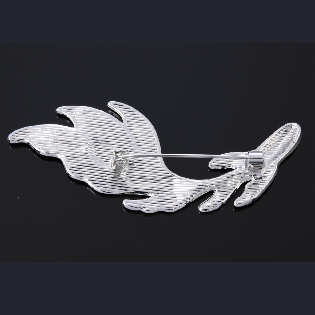  Silver-Tone Metal Base of MKoi Fish shaped Brooch with pin