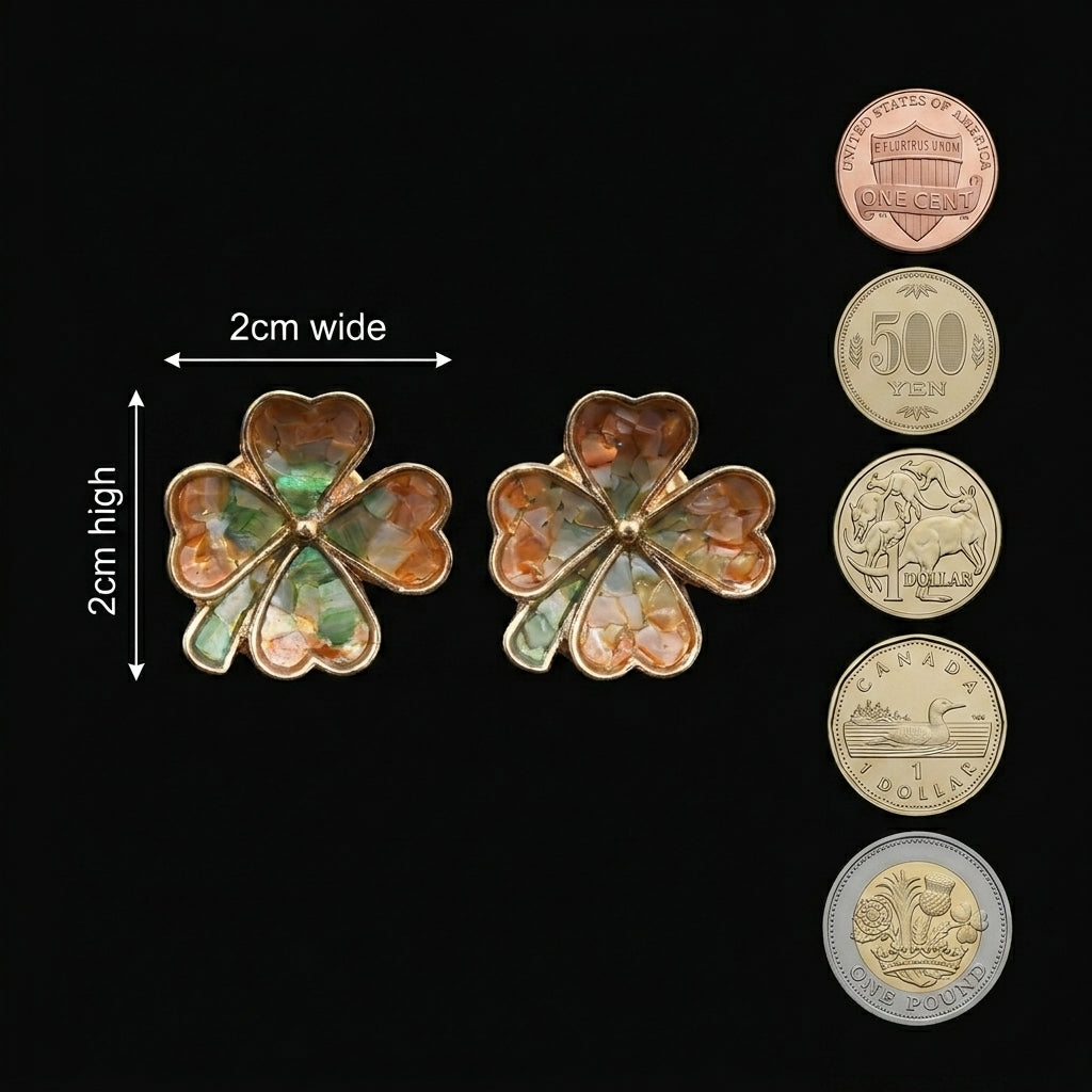 Timeless Four Leaf Clover Cufflinks in Mother of Pearl & Nacre | Handcrafted Lucky Formal Jewelry for Men