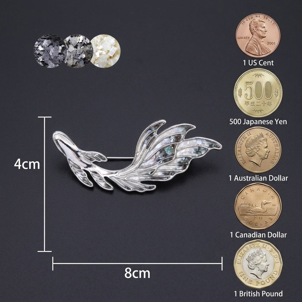 Stunning Koi Fish Brooch in Mother of Pearl and Nacre | Handcrafted Iridescent Artisan Jewelry
