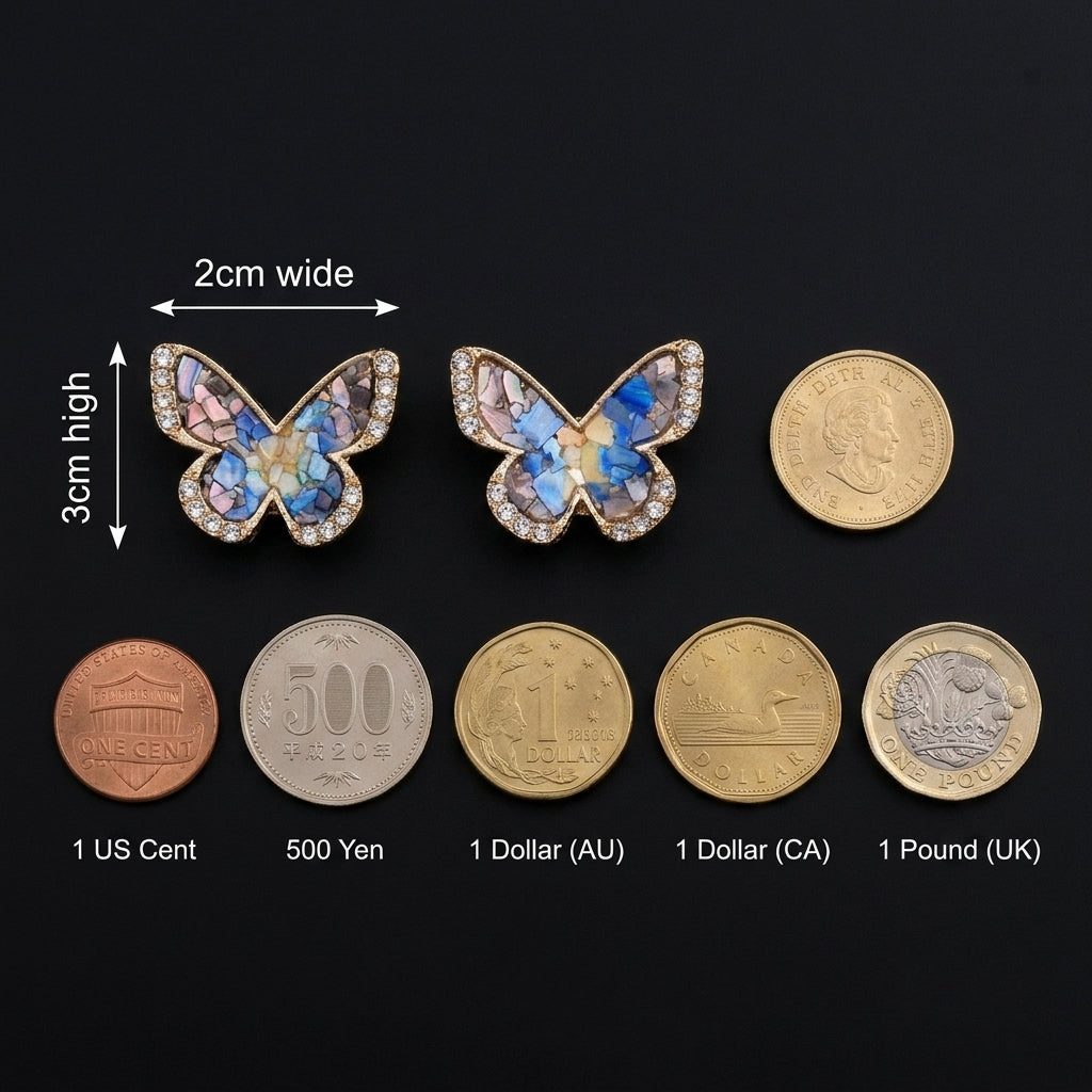 Elegant Butterfly Cufflinks | Handcrafted Mother of Pearl Nacre Jewelry