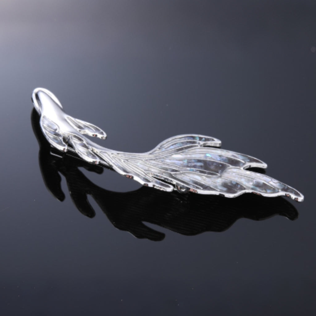 mother of pearl,nacre shell brooch＆ Koi Fish shaped Brooch  