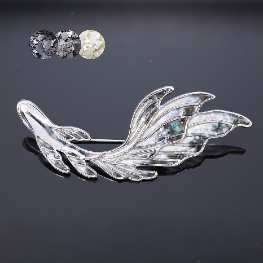 mother of pearl,nacre shell brooch＆ Koi Fish shaped Brooch  