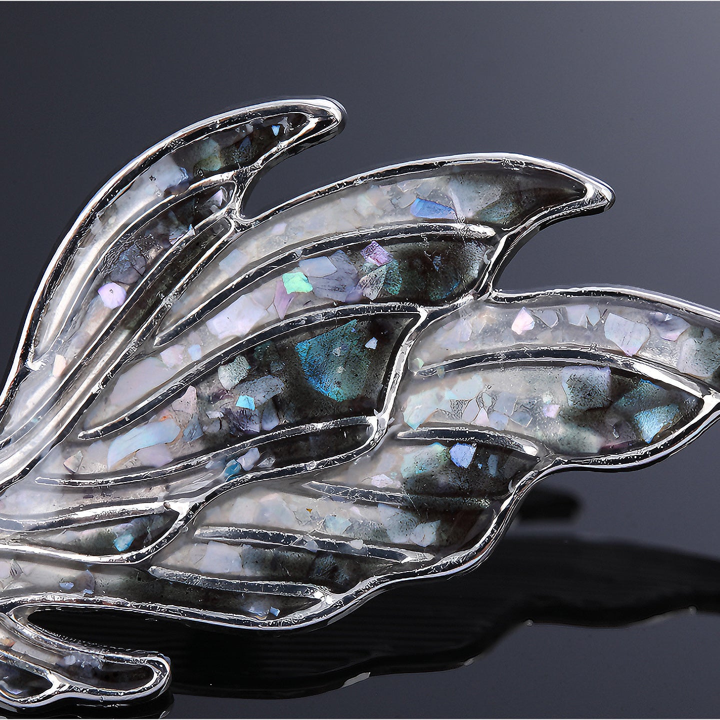 mother of pearl,nacre shell brooch & Koi Fish shaped Brooch, worn on Blouse - Ocean-Inspired Accessory  