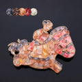 mother of pearl,nacre shell brooch＆Rocking Horse brooch with rose-red base