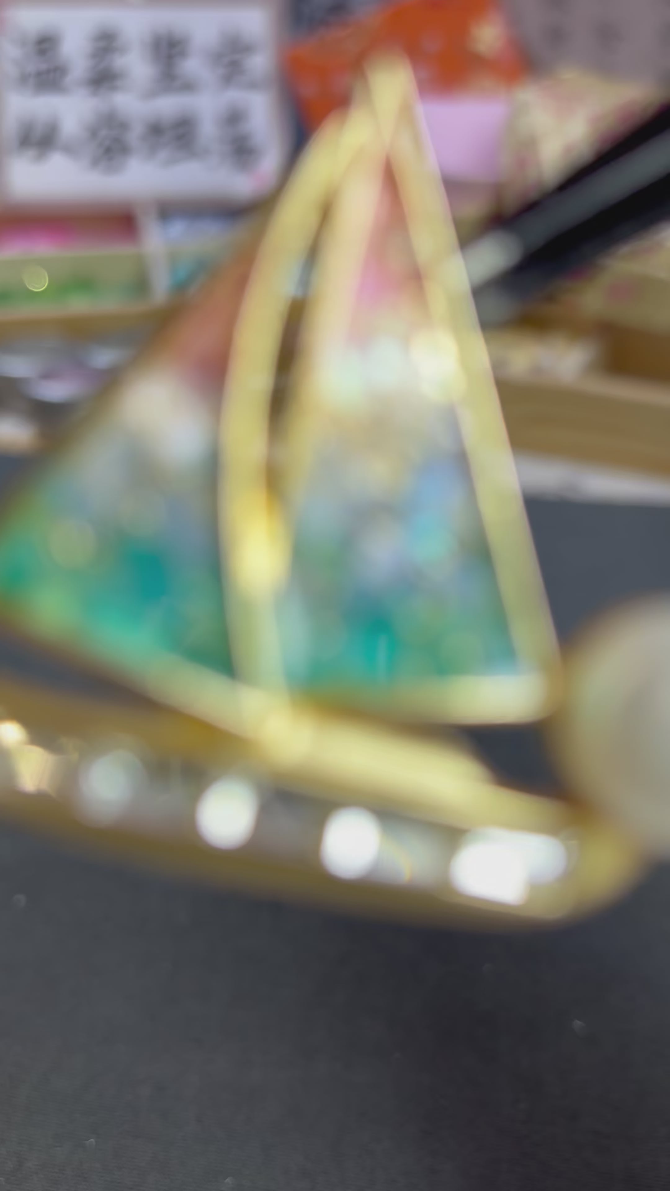 Mother of Pearl Sailboat Brooch | Gradient Abalone Shell Inlay | Handcrafted Enamel Pin with Pearl Accent