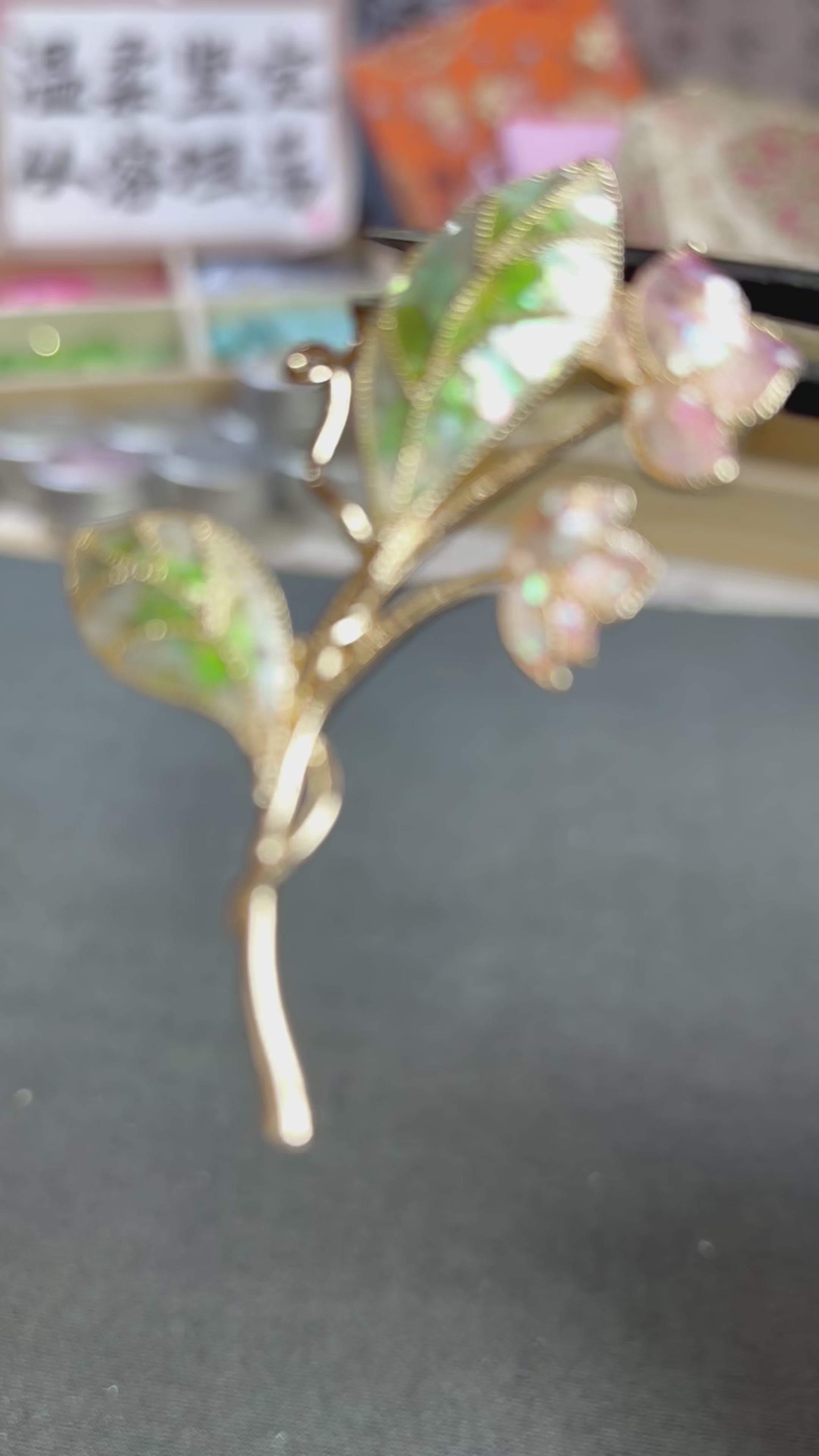 Elegant Lily of the Valley Brooch in Mother of Pearl Nacre | Handcrafted Nature Inspired Artisan Jewelry
