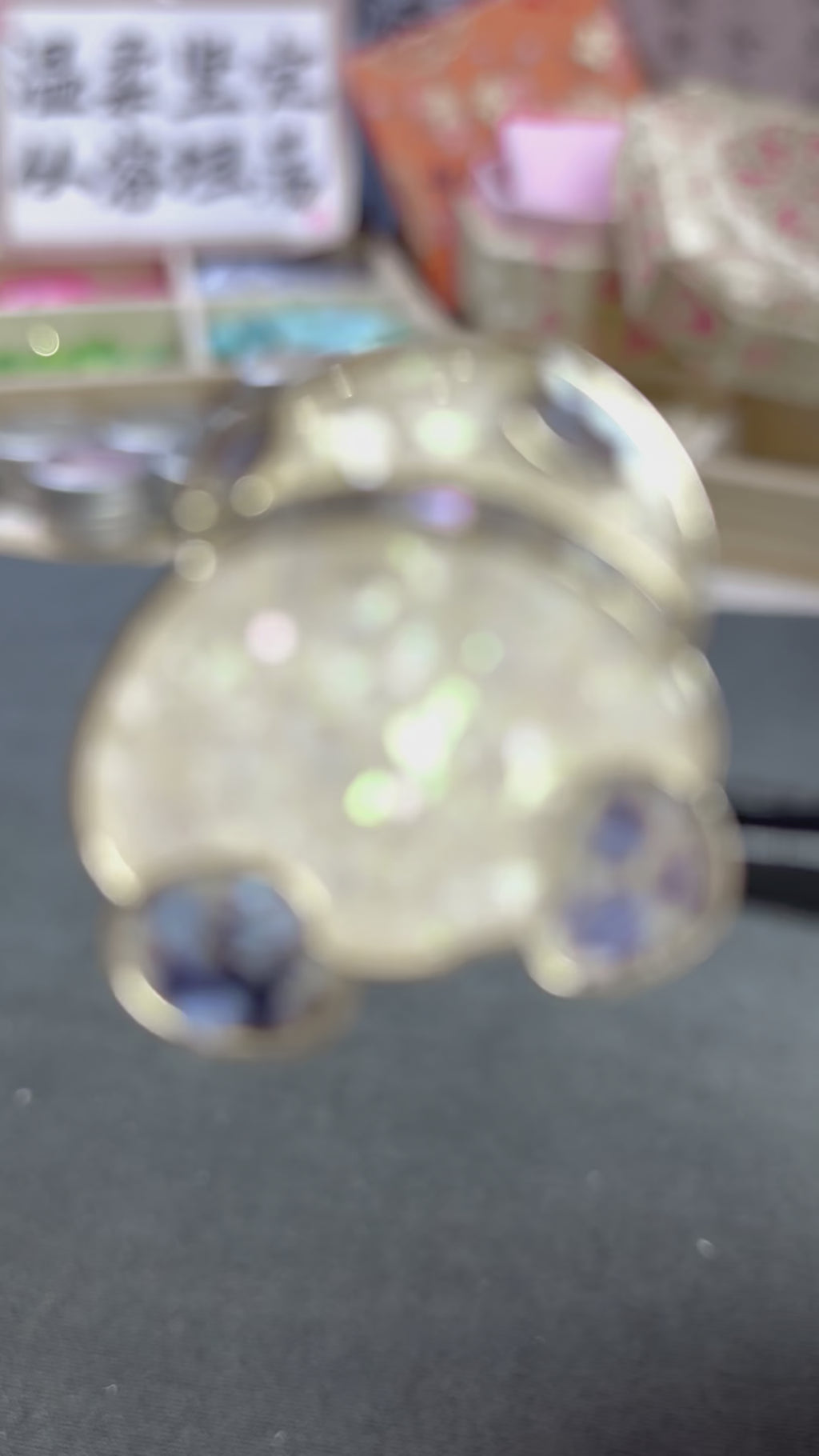 Panda Brooch in Mother of Pearl - Handcrafted Iridescent Unique Jewelry